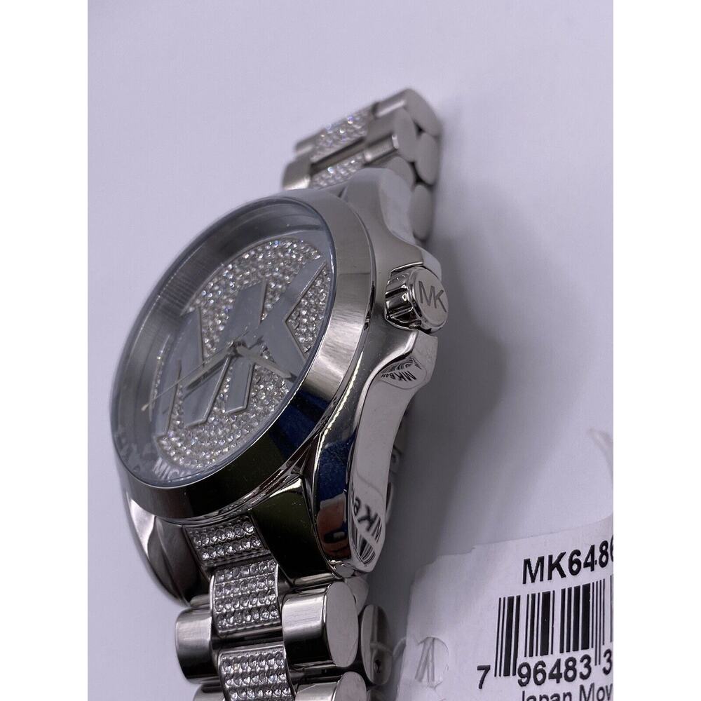 Michael Kors MK6486 MK Logo Dial Analog Sliver Quartz Women's Watch - Picture 8 of 10